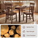 Rubber Wood Dining Chairs Set of 4 with High Backrests by DirectDeals