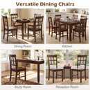 Rubber Wood Dining Chairs Set of 4 with High Backrests by DirectDeals