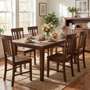 Rubber Wood Dining Chairs Set of 2 with High Slat Backrests by LJGDeals
