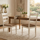 Dining Chairs Set of 2 with Padded Linen Seat by LJGDeals