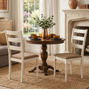 Dining Chairs Set of 2 with Padded Linen Seat by LJGDeals