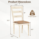 Dining Chairs Set of 2 with Padded Linen Seat