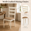 Dining Chairs Set of 2 with Padded Linen Seat