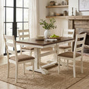 Dining Chairs Set of 4 with Padded Linen Seat & Slatted Back by LJGDeals