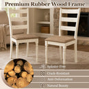 Dining Chairs Set of 4 with Padded Linen Seat & Slatted Back by LJGDeals
