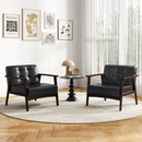 Rubber Wood Frame Accent Chair with Armrest for Living Room by LJGDeals