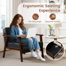 Rubber Wood Frame Accent Chair with Armrest for Living Room by LJGDeals