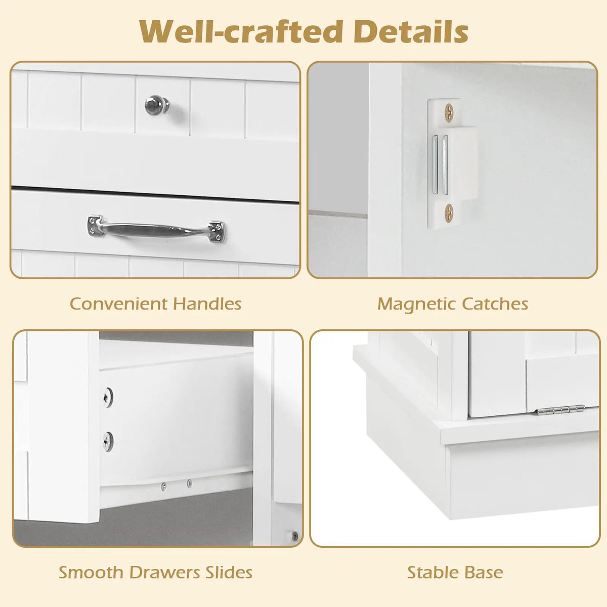 Kitchen Tilt Out Trash Cabinet with 2 Drawers and Adjustable Shelf, photo 30 of 33