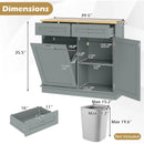 Kitchen Tilt Out Trash Cabinet with 2 Drawers and Adjustable Shelf by LJGDeals