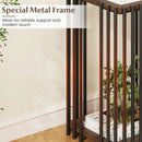 Rubber Wood Side Table Set of 2 with 2-Layer Storage Shelves and Metal Frame-Walnut by LJGDeals