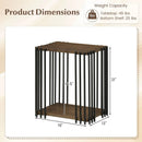 Rubber Wood Side Table Set of 2 with 2-Layer Storage Shelves and Metal Frame-Walnut by LJGDeals