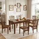 Rubber Wood Dining Chairs Set of 4 with Cushioned Seats by LJGDeals