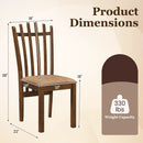 Rubber Wood Dining Chairs Set of 4 with Cushioned Seats by LJGDeals