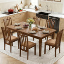 Rubber Wood Dining Chairs Set of 4 with Cushioned Seats by LJGDeals