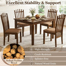 Rubber Wood Dining Chairs Set of 4 with Cushioned Seats by LJGDeals