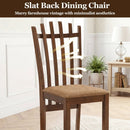 Rubber Wood Dining Chairs Set of 4 with Cushioned Seats by LJGDeals