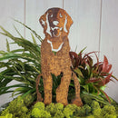 Golden Retriever Sitting Metal Art – Handcrafted Dog Décor
