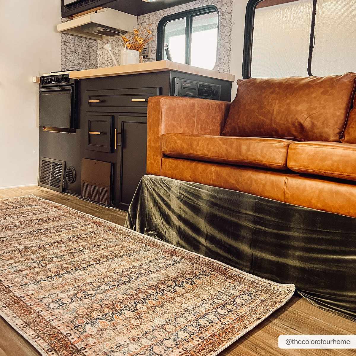 Rust Maligaya Distressed Washable Area Rug, photo 7 of 22
