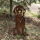 Golden Retriever Sitting Metal Art – Handcrafted Dog Décor