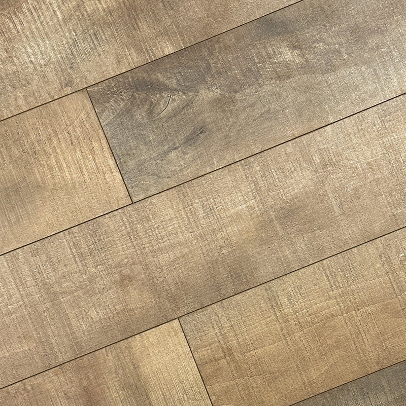 Rustic Brown Embossed Matte 7.75"x48" Waterproof Laminate Flooring 14mm - Sum