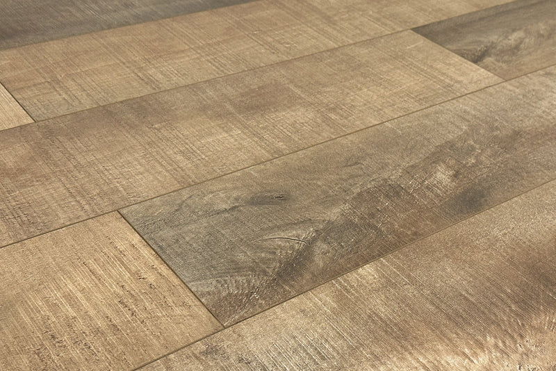 Rustic Brown Embossed Matte 7.75"x48" Waterproof Laminate Flooring 14mm - Sum