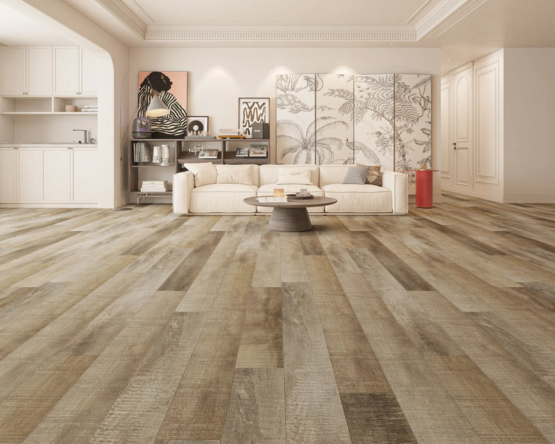 Rustic Brown Embossed Matte 7.75"x48" Waterproof Laminate Flooring 14mm - Sum