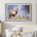 Rustic Elk Wall Art Canvas Print – Framed Majestic Wildlife