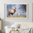 Rustic Elk Wall Art Canvas Print – Framed Majestic Wildlife