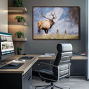 Rustic Elk Wall Art Canvas Print – Framed Majestic Wildlife