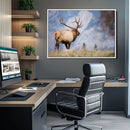 Rustic Elk Wall Art Canvas Print – Framed Majestic Wildlife