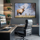 Rustic Elk Wall Art Canvas Print – Framed Majestic Wildlife