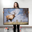 Rustic Elk Wall Art Canvas Print – Framed Majestic Wildlife