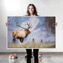 Rustic Elk Wall Art Canvas Print – Framed Majestic Wildlife