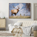 Rustic Elk Wall Art Canvas Print – Framed Majestic Wildlife