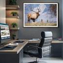 Rustic Elk Wall Art Canvas Print – Framed Majestic Wildlife