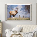 Rustic Elk Wall Art Canvas Print – Framed Majestic Wildlife