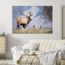 Rustic Elk Wall Art Canvas Print – Framed Majestic Wildlife