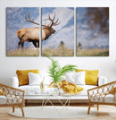 Rustic Elk Wall Art Canvas Print – Framed Majestic Wildlife