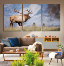 Rustic Elk Wall Art Canvas Print – Framed Majestic Wildlife