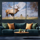 Rustic Elk Wall Art Canvas Print – Framed Majestic Wildlife