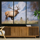 Rustic Elk Wall Art Canvas Print – Framed Majestic Wildlife