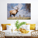 Rustic Elk Wall Art Canvas Print – Framed Majestic Wildlife