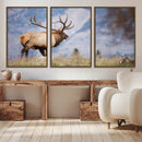 Rustic Elk Wall Art Canvas Print – Framed Majestic Wildlife