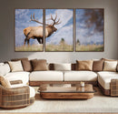 Rustic Elk Wall Art Canvas Print – Framed Majestic Wildlife