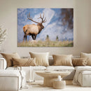 Rustic Elk Wall Art Canvas Print – Framed Majestic Wildlife