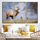 Rustic Elk Wall Art Canvas Print – Framed Majestic Wildlife