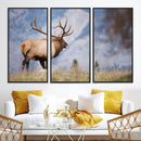 Rustic Elk Wall Art Canvas Print – Framed Majestic Wildlife