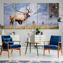 Rustic Elk Wall Art Canvas Print – Framed Majestic Wildlife