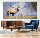 Rustic Elk Wall Art Canvas Print – Framed Majestic Wildlife