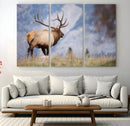 Rustic Elk Wall Art Canvas Print – Framed Majestic Wildlife